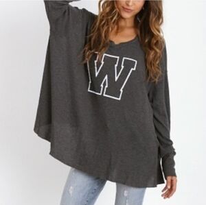 Wildfox Waffle Knit Logo Top
